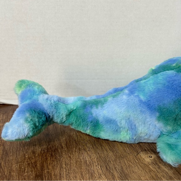 Douglas Ned Blue Green Narwhal 16" Plush Stuffed Animal Cuddle Toy Tie Dye 2023 - Picture 4 of 11